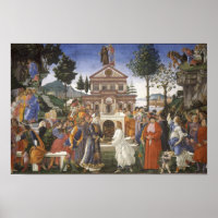 Tentations du Christ par Botticelli - Poster