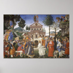 Tentations du Christ par Botticelli - Poster