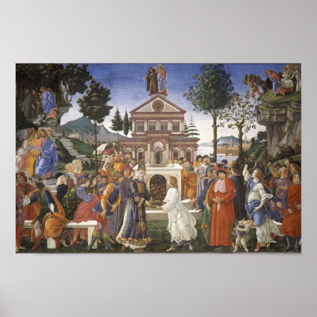 Tentations du Christ par Botticelli - Poster (Devant)