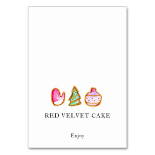 Tented Food Label Christmas Baking Cookie Exchange Table Number