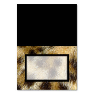 Tented Leopard Print Blank Place Card Tablecard