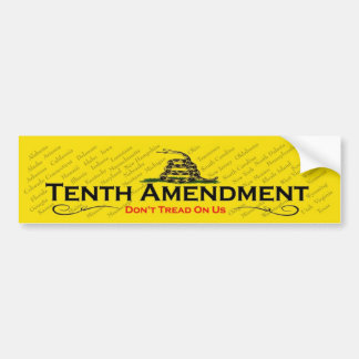 Tenth Amendment Bumper Sticker