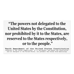 Tenth Amendment to the United States Constitution Photo Print