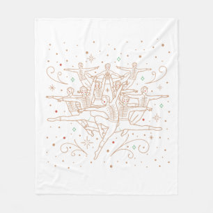 Tenth Day of Christmas Fleece Throw Blanket