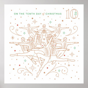 Tenth Day of Christmas Poster 24x24