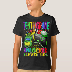 Tenth Grade Unlocked Level Up Video Game  T-Shirt