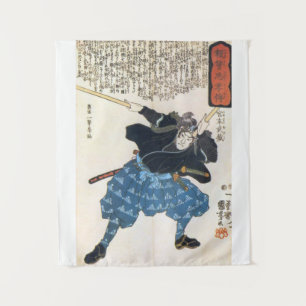 Tenture 宮本武蔵 de Musashi Miyamoto avec deux Bokken