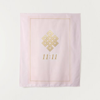 Tenture 11:11 Eternal Knot Pink Wall Tapestry 