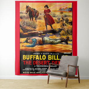 Tenture 1925 Buffalo Bill, Jr. - affiche du film Démon du 