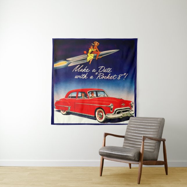 Tenture 1950 Faire une date avec Rocket 8 (En situation)