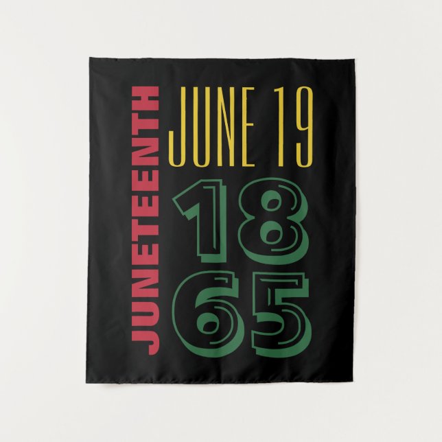 Tenture 19 juin 1865 Typographie Histoire noire (Devant)