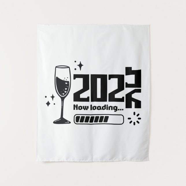 Tenture 2026 New Year Loading Celebration Typography (Devant)