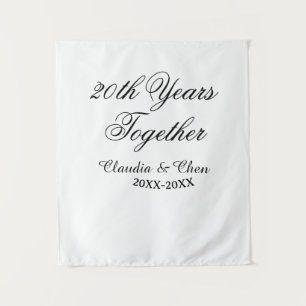 Tenture 20 ans ensemble anniversaire nom date année sim