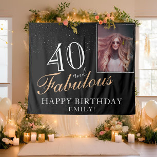 Tenture 40 et fabuleux Elegant Black 40th Birthday Photo