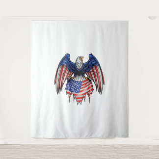 Tenture 4 juillet Aigle patriotique - Aigle chauve