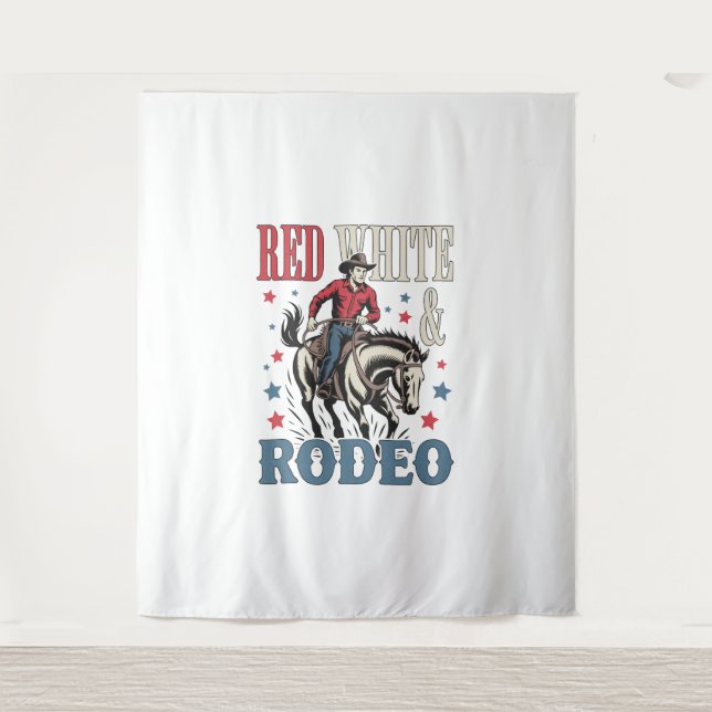 Tenture 4 juillet Rodeo Cowboy (Devant)