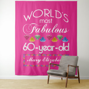 Tenture 60e anniversaire Couleurs Fabuleuses Pierres Roses