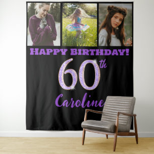 Tenture 60e fête d'anniversaire, Parties scintillant viole
