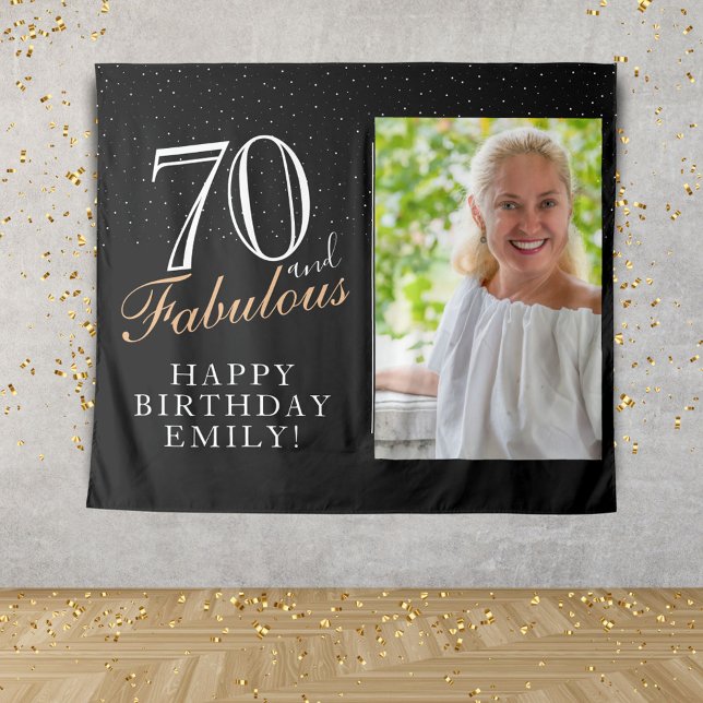 Tenture 70 ans et fabuleux Fond de photo d'anniversaire 70 (Créateur téléchargé)