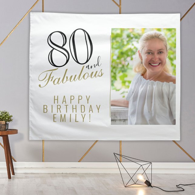Tenture 80 et fabuleux 80e anniversaire Photo fond (Créateur téléchargé)