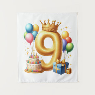 Tenture 9e anniversaire doré