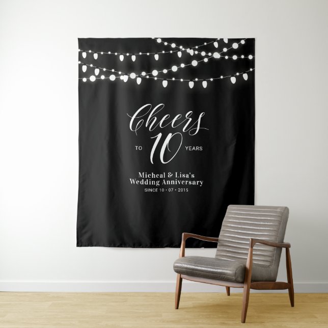 Tenture À la 10ème anniversaire de Black & White (En situation)
