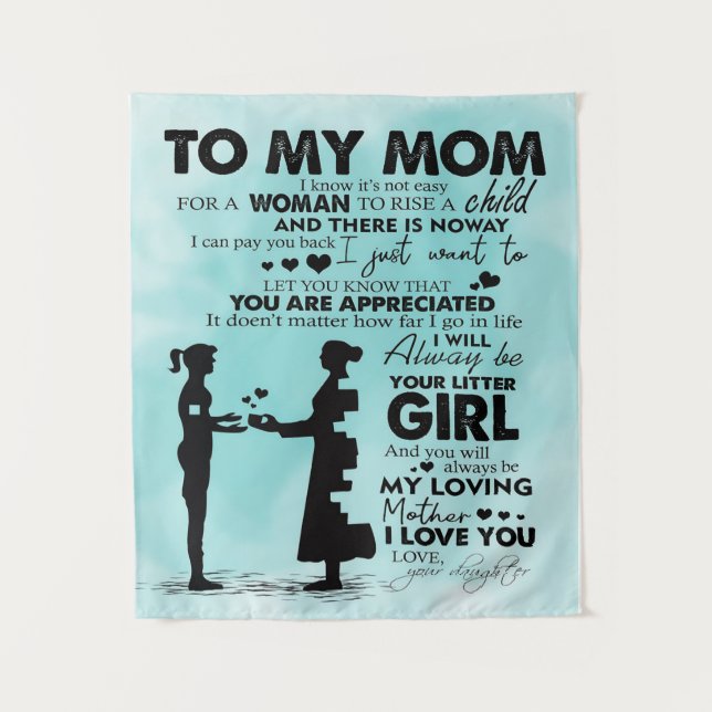 Tenture À ma conception mère | Lettre à maman (Devant)
