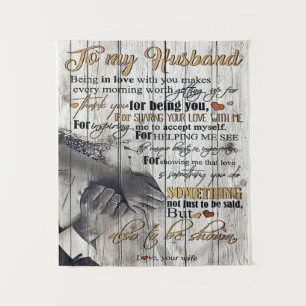 Tenture À mon cadeau de mari   LETTRE MARI   Décor  