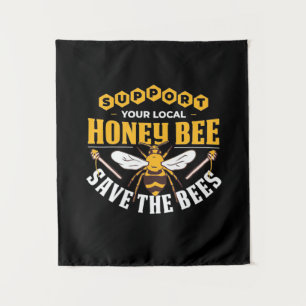 Tenture Abeille Chérie Sauvez Les Abeilles