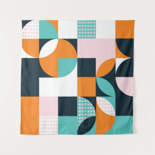 Tenture Abstract geometric background with squares,triangl