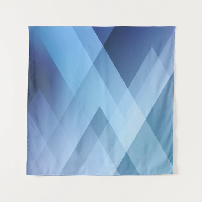 Tenture Abstract light background. Blue triangle pattern.  (Devant)