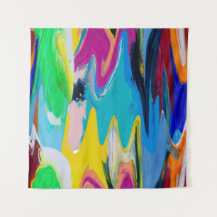 Tenture Abstrait coloré, aquarelle flou de mouvement.