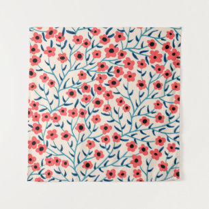 Tenture Abstrait floral : Motif Vintage florissant.