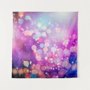 Tenture Abstrait flou de shi brillant bleu et argent