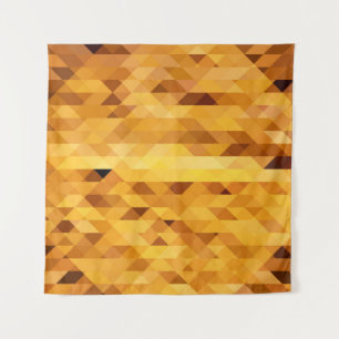 Tenture Abstrait jaune orange mosaïque numérique polygonal