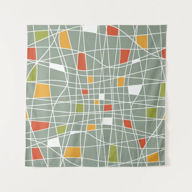 Tenture Abstrait sans fil : Design Motif moderne. (Devant)