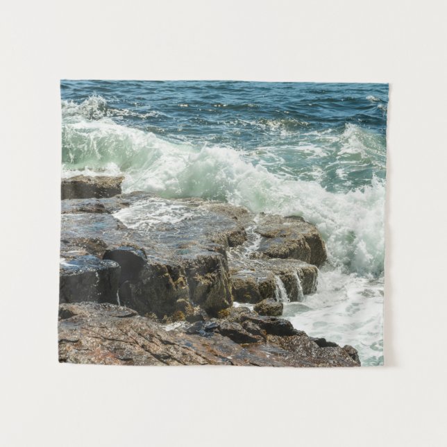 Tenture Acadia Rocky Shoreline Maine PELL (Devant (Horizontal))