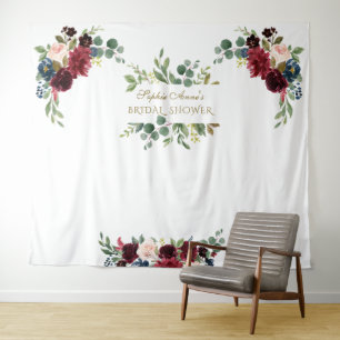 Tenture Accessoire de douche de mariée florale rose de Bou