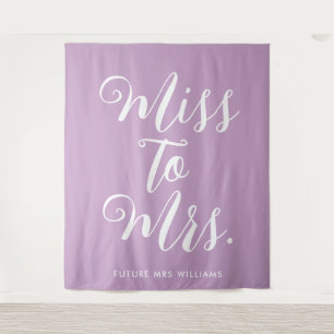 Tenture Accessoire de fête de mariage moderne Miss to Mrs 