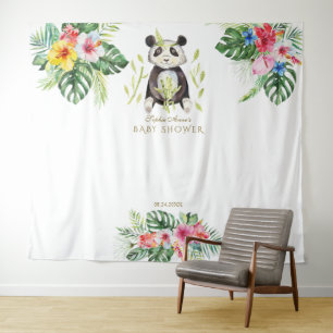 Tenture Accessoire de photomaton pour Baby Shower Panda Mi