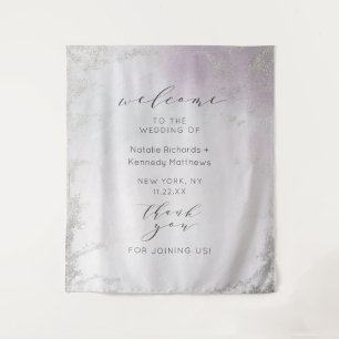 Tenture Accueil du Mariage Ombre Light Purple Silver