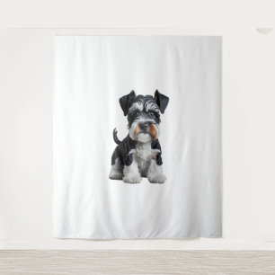 Tenture Adorable HD miniature Schnauzer Portrait de chiot 