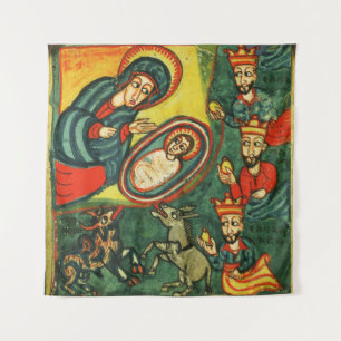 Tenture ADORATION DES MAGES, NATIVITÉ PRIMITIVE Noël