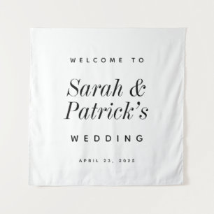 Tenture Affiche de bienvenue Mariage minimaliste moderne