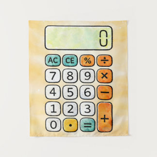 Tenture Affiche de calculatrice de mathématiques mignonne