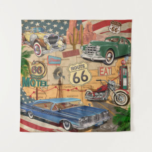 Tenture Affiche vintage Route 66.