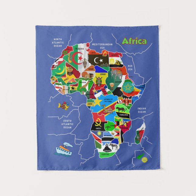 Tenture Africa map (Devant)