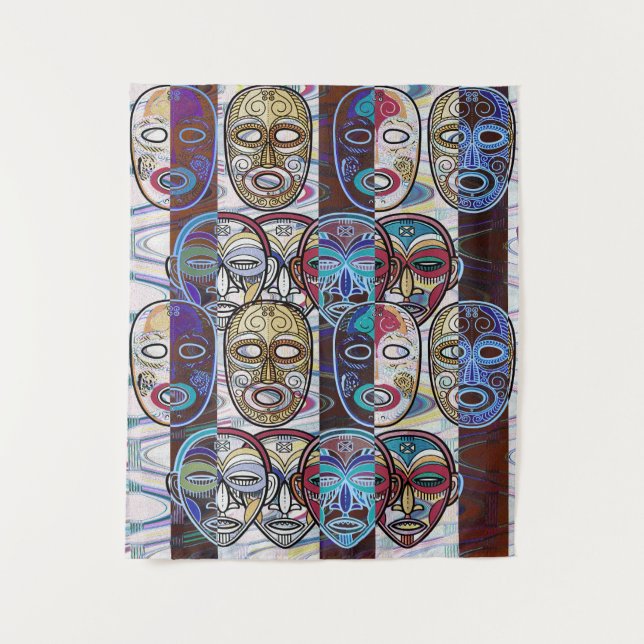Tenture African Masks V2 (Devant)