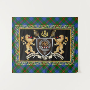Tenture Agnew Clan Badge & Motto avec Lions Tapestry