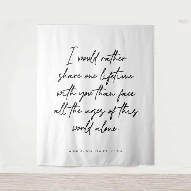 Tenture Aimer Citation Mariage Fond photo (Devant)